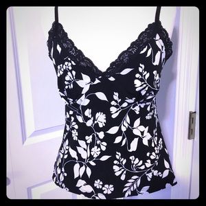 Y2K vintage - Lace trim adjustable Cami size Large